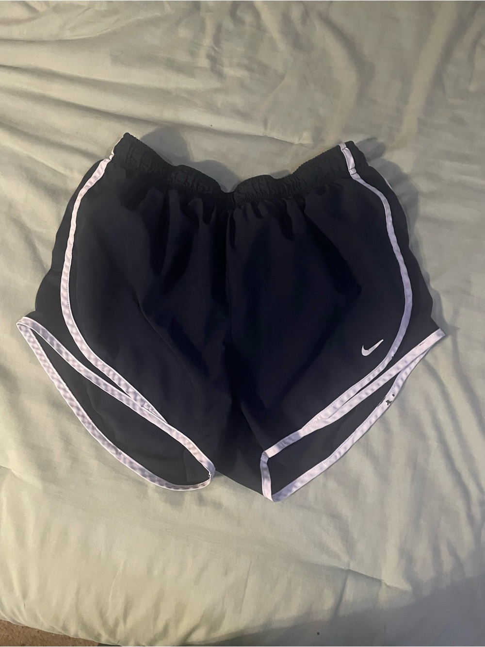 Nike Women’s Black Athletic Shorts with White Piping